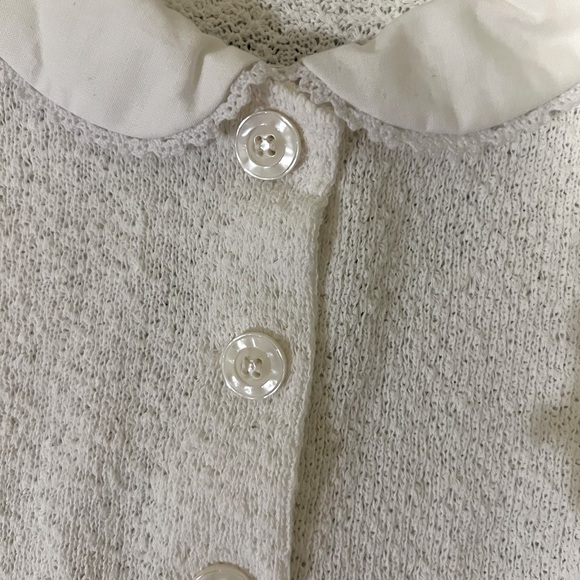 Persnickety Toddler Girls 5T Off White Girls Cardigan - Picture 3 of 4